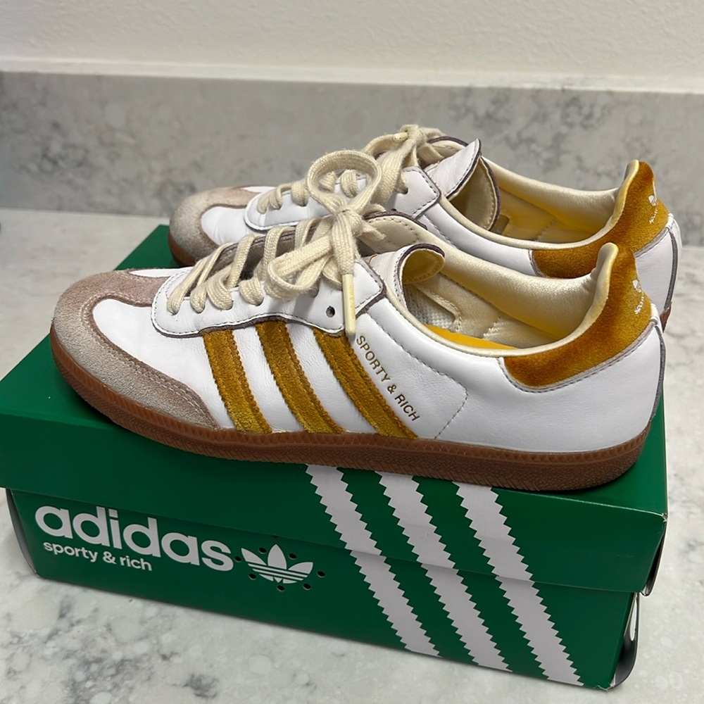 Sporty & Rich Sambas in Gold